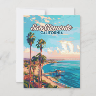 Cartão da Praia de San Clemente Califórnia Condado