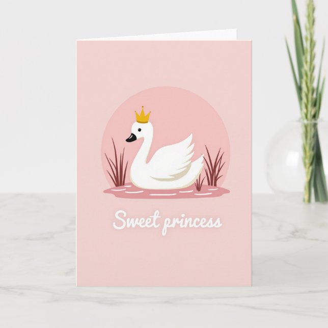 Cartão da Princesa Cisne Doce (Frente)