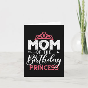 Cartão Da Princesa de Aniversário Garota Feliz Mães Feliz