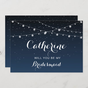 Cartão da proposta da dama de honra da noite