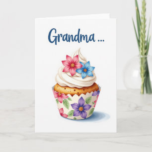 Cartão da Querida Vovozinha Cupcake