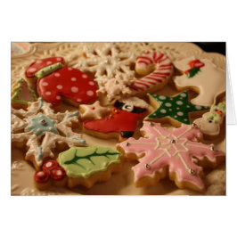 Cartão da receita do biscoito do Natal