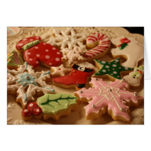 Cartão da receita do biscoito do Natal