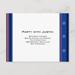 Cartão da recepção de Mitzvah do bar do basebol de