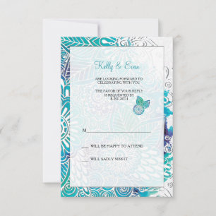 Cartão da resposta da fantasia da aguarela