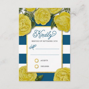 Cartão da resposta dos rosas amarelos