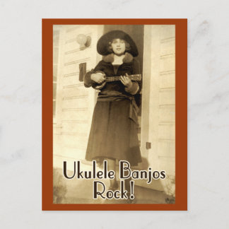 Cartão da rocha dos banjos de Uke