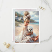 Cartão da senhora da praia