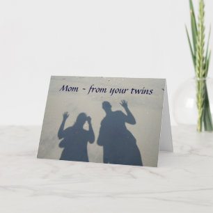 Cartão DA SUA MÃE gêmea no seu aniversário