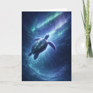Cartão da Tartaruga Aurora Boreal