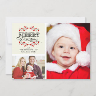 Cartão da tipografia 2-Photo da grinalda do