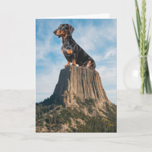 Cartão da Torre do Diabo Dachshund