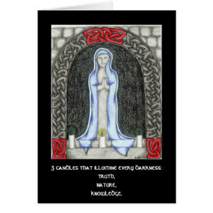 Cartão da tríade da vela
