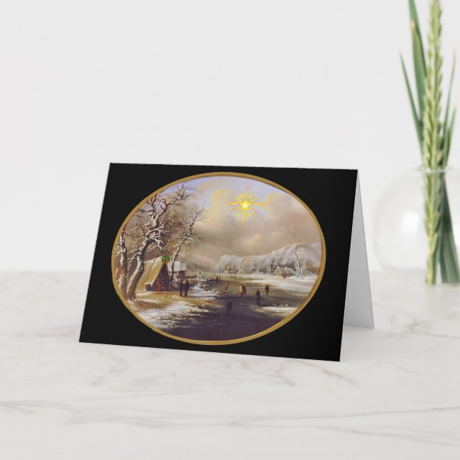 Cartão da véspera de Natal de Pato de inverno (Frente)