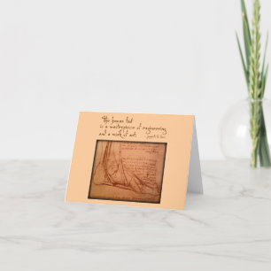 Cartão da Vinci: "O pé humano é..."