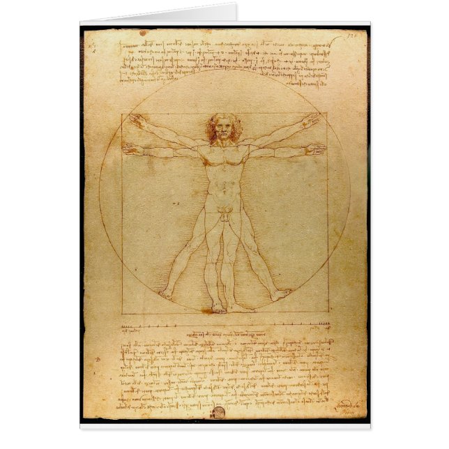 Cartão Da Vinci Vitruve Luc Viatour (Frente)