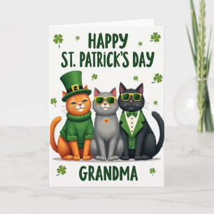Cartão da Vovó dos Gatos de St. Patrick