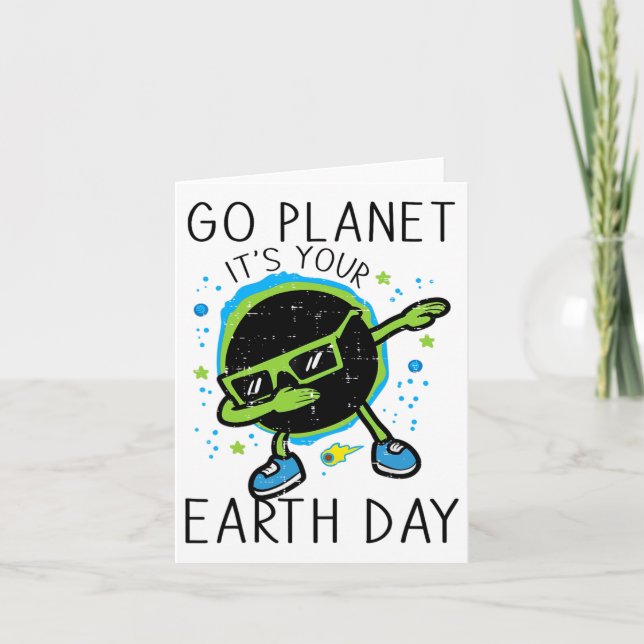 Cartão Dab Terra Eclipse Solar Vá Planeta É Seu Dia da Te (Frente)