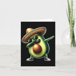 Cartão Dabbing Abacate Divertido Amante de Comida Vegana