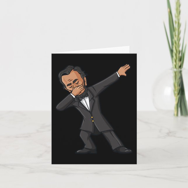 Cartão Dabbing Abraham Lincoln 4 de julho Abe Dab Boys G (Frente)