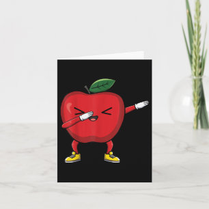 Cartão Dabbing Apple Picing Love Apple Picker Fruta Harv