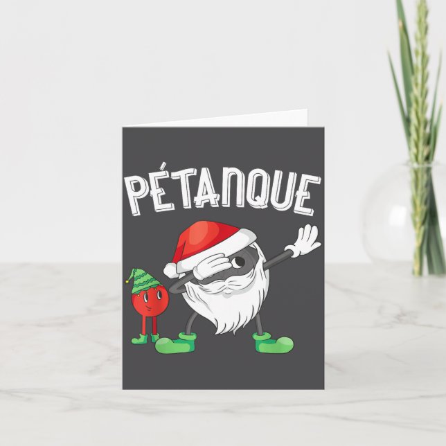 Cartão Dabbing Boules Ball Dab Christmas Cap Bouler Boule (Frente)