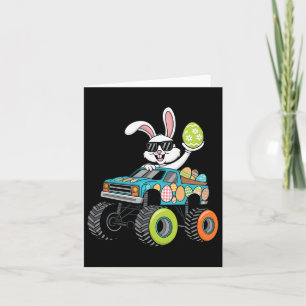 Cartão Dabbing Bunny Felz pascoa Monster Truck Boys Mens