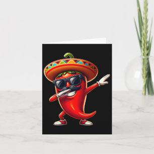 Cartão Dabbing Chili Cinco De Mayo Comida Mexicana Para H