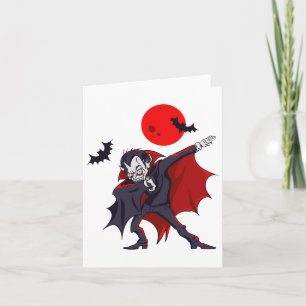 Cartão Dabbing Dracula Vampiro Conde Halloween Dabula Gif