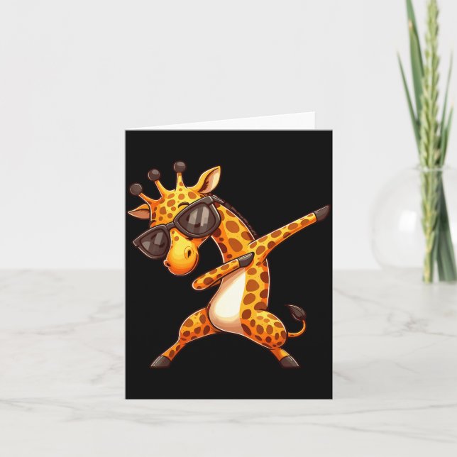 Cartão Dabbing Giraffe  (Frente)