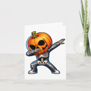 Cartão Dabbing Halloween Skeleton Boys Trick Trey Funny