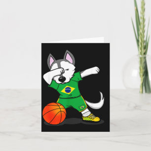 Cartão Dabbing Husky Brasil Fãs de Beisebol Jersey Brasil