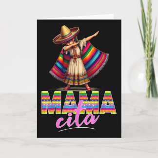 Cartão Dabbing Mexican Poncho Sombrero Cinco De Mayo Mama