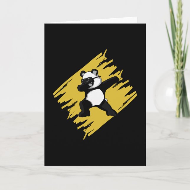 Cartão Dabbing Panda Bear Cute Animal Engraçado Presente (Frente)