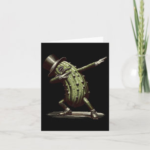 Cartão Dabbing Pickle Dancing Pepino Picker Engraçado