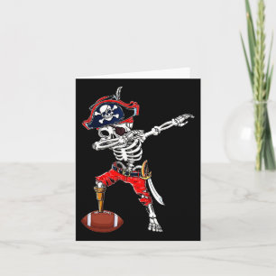 Cartão Dabbing Skeleton Pirate E Pegada Ll Halloween Co