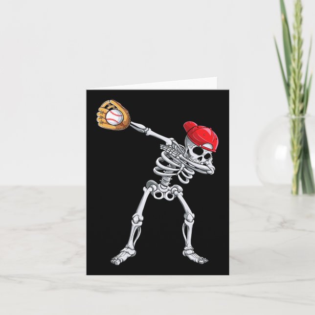 Cartão Dabbing Skeleton Sell Halloween Player (Frente)