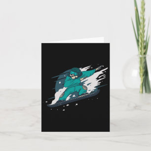 Cartão Dabbing Skeleton Snowboarder Snowboard Snowboardin