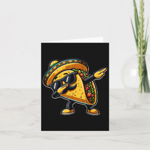 Cartão Dabbing Taco Cinco De Mayo Funny Pais Mexicanos D