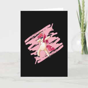 Cartão Dabbing Unicorn Girl Girlies Girls Funny Gift Idea