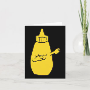 Cartão Dabbing Yellow Mostard Squeeze Botão Engraçado Dan