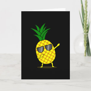 Cartão Dabbing Yellow Pineapple DAB Engraçado Fruta