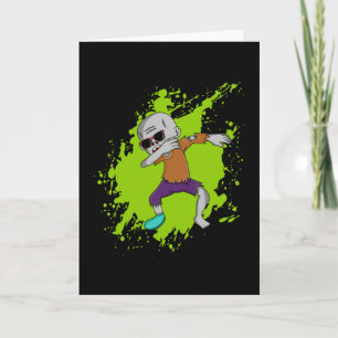 Cartão Dabbing Zombie Dab Halloween Legal Ideia Gift Engr