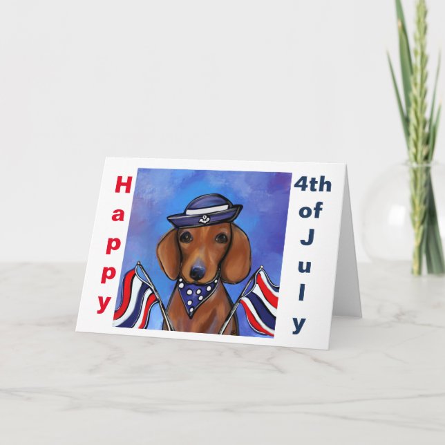 Cartão Dachshund (Frente)