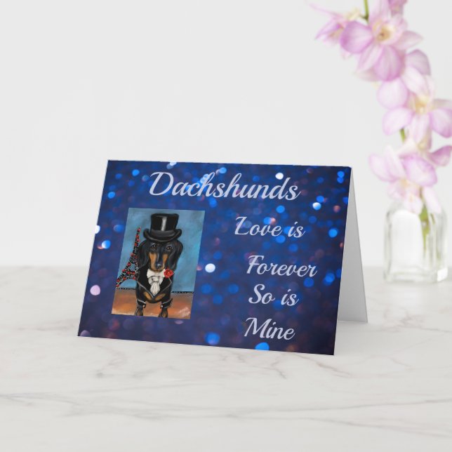CARTÃO DACHSHUND (Orquídea)