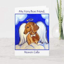 Cartão Dachshund  Angel Card