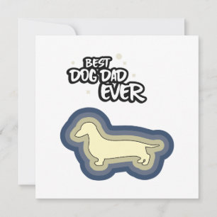 Cartão Dachshund Azul Melhor Pai Cachorro de Todos os Tem