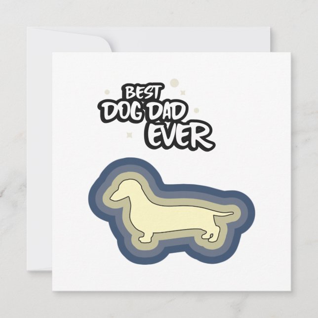 Cartão Dachshund Blue Best Dog Pai Sempre Que Te Aluguei (Frente)