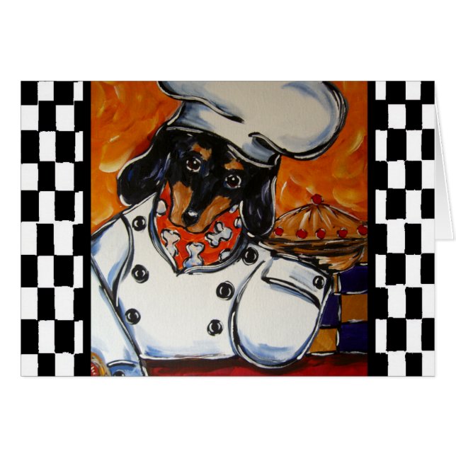 Cartão Dachshund Chefs (Frente Horizontal)