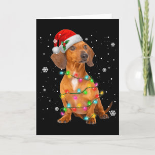 Cartão Dachshund Dogs Natal Em Árvore Presentes Para Pet